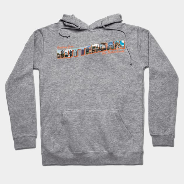 Greetings from Rotterdam in The Netherlands Vintage style retro souvenir Hoodie by DesignerPropo